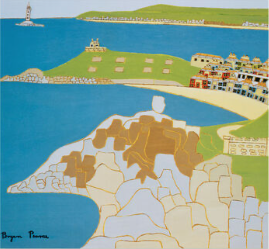 The Island and Godrevy from Mans Head